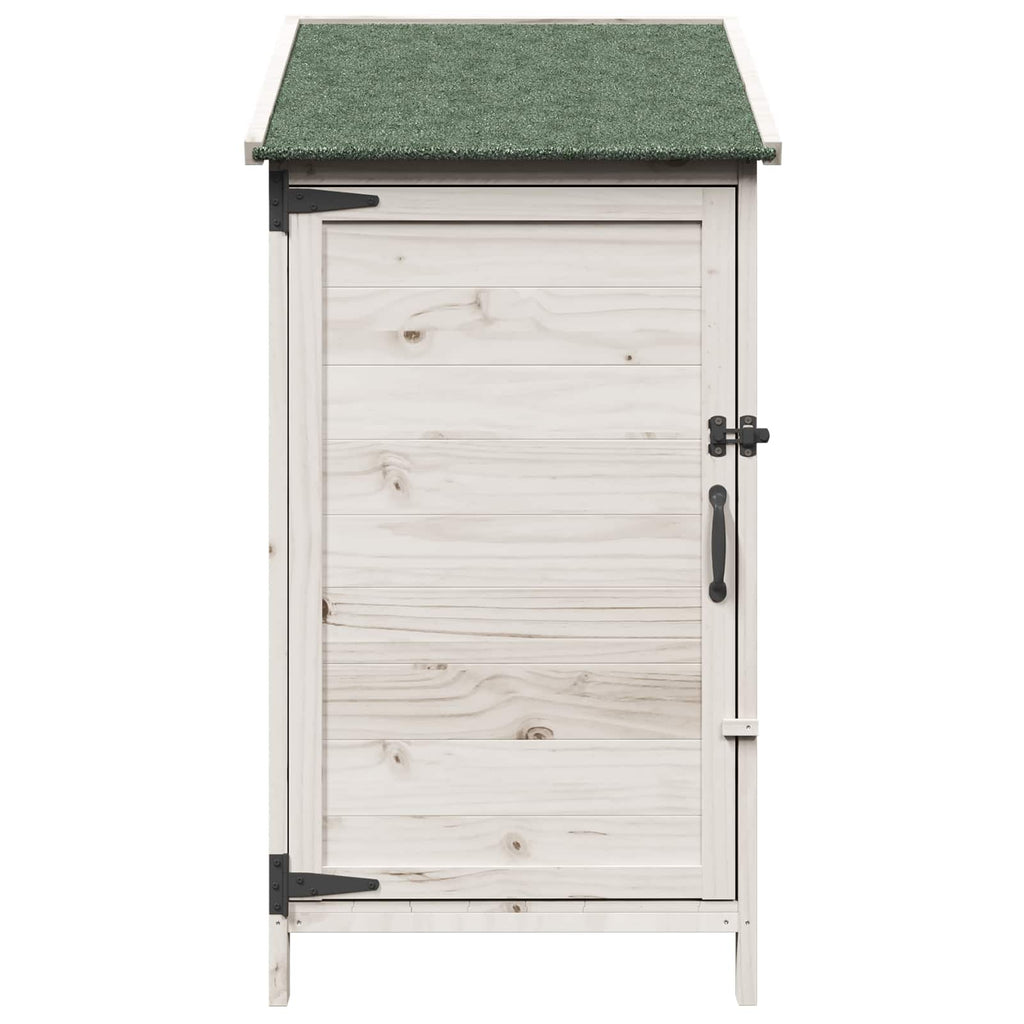 vidaXL Shed ogrodowy Biały 59 x 56 x 113,5 cm Drewno Świerkowe