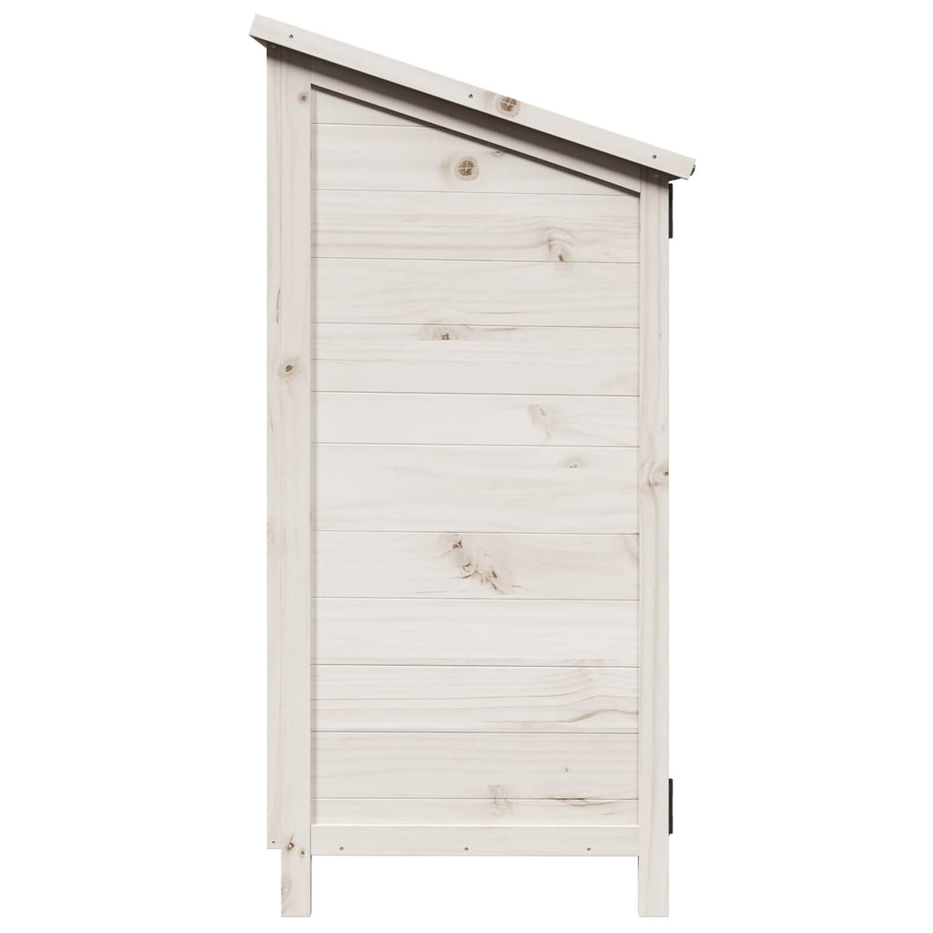 vidaXL Shed ogrodowy Biały 59 x 56 x 113,5 cm Drewno Świerkowe