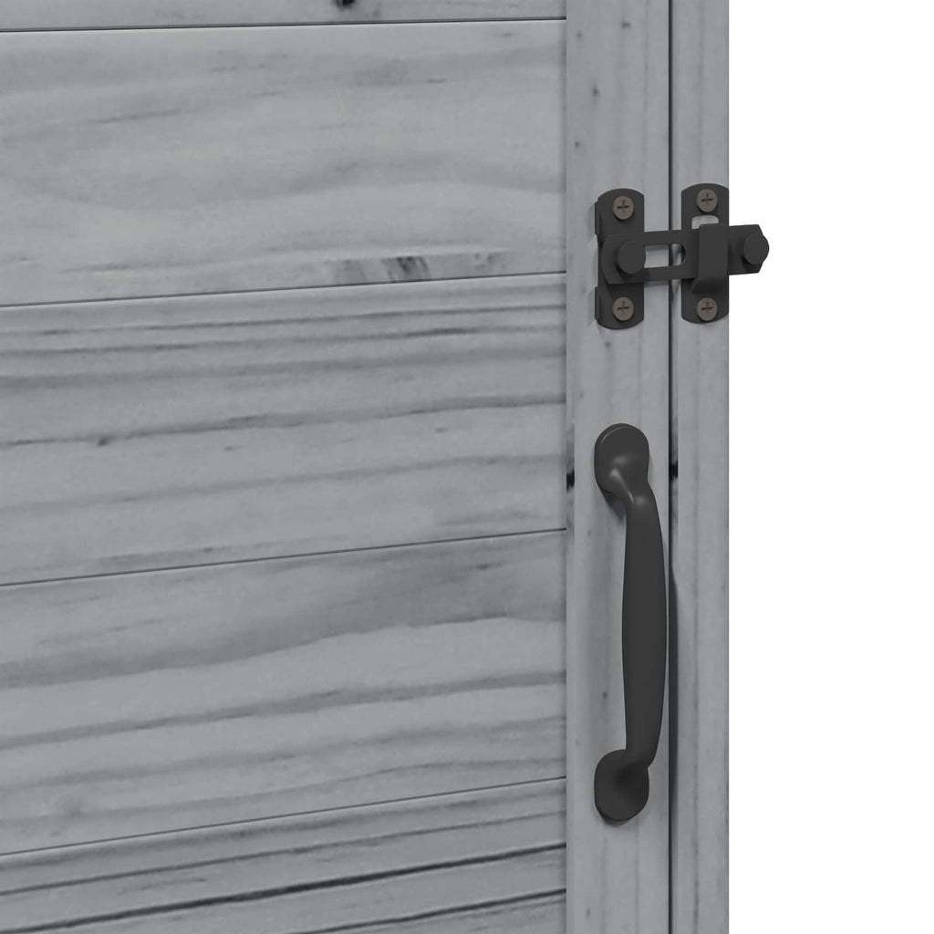 vidaXL Shed ogrodowy Szary 59 x 56 x 113,5 cm Drewno Świerkowe
