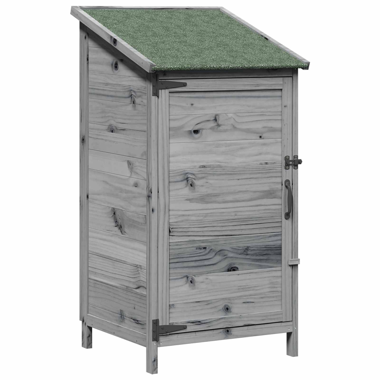 vidaXL Shed ogrodowy Szary 59 x 56 x 113,5 cm Drewno Świerkowe