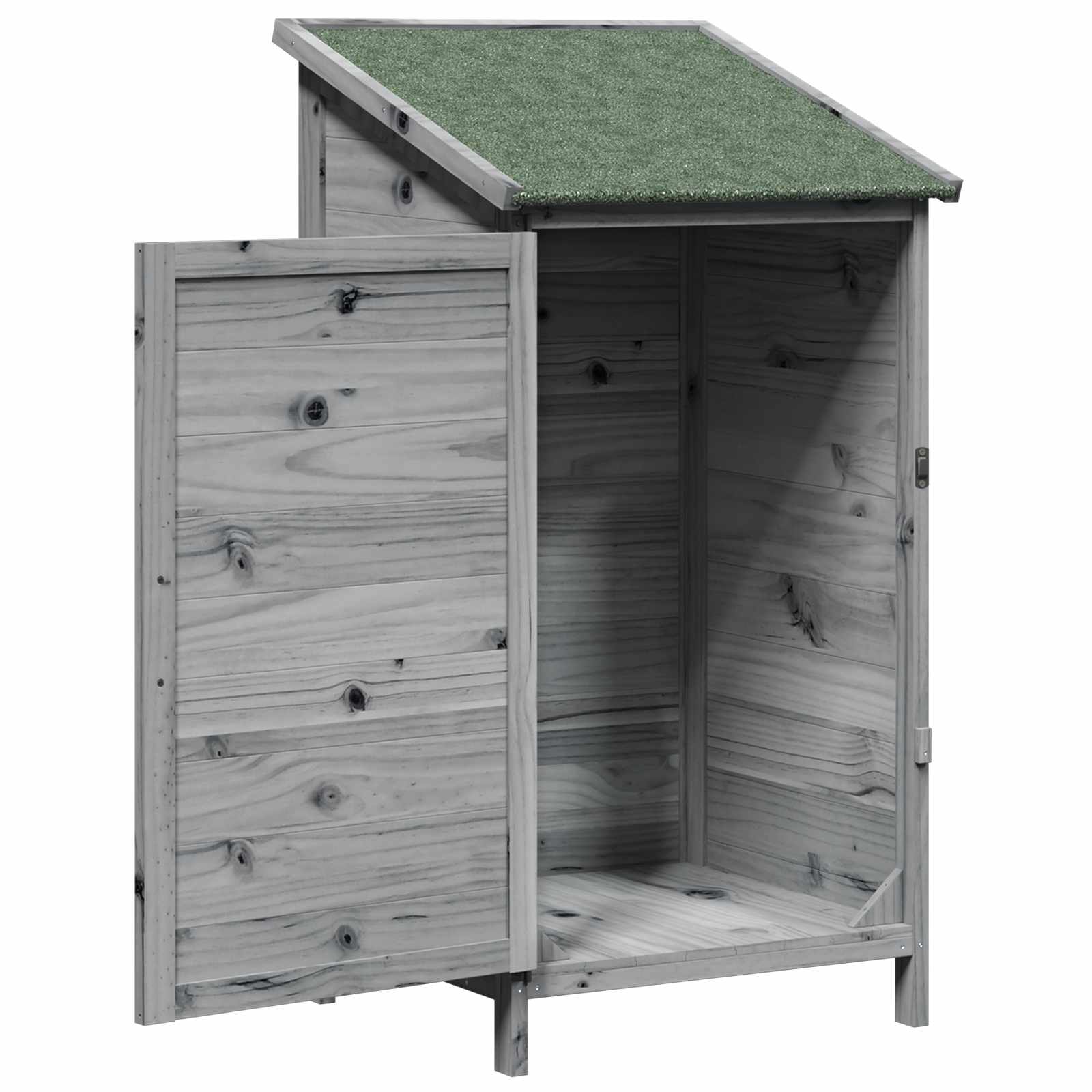vidaXL Shed ogrodowy Szary 59 x 56 x 113,5 cm Drewno Świerkowe