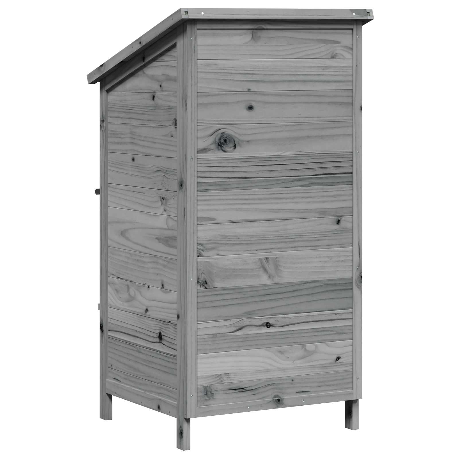 vidaXL Shed ogrodowy Szary 59 x 56 x 113,5 cm Drewno Świerkowe