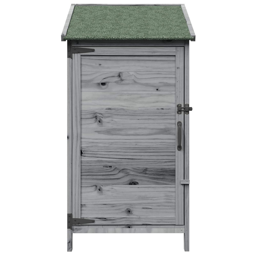 vidaXL Shed ogrodowy Szary 59 x 56 x 113,5 cm Drewno Świerkowe