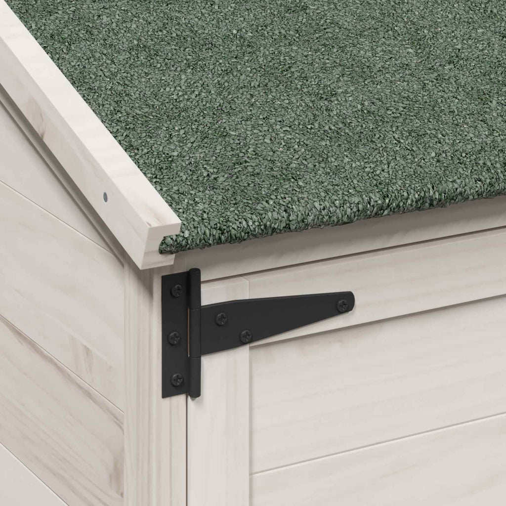 vidaXL Shed ogrodowy Biały 106,5 x 56 x 113,5 cm Drewno Świerkowe
