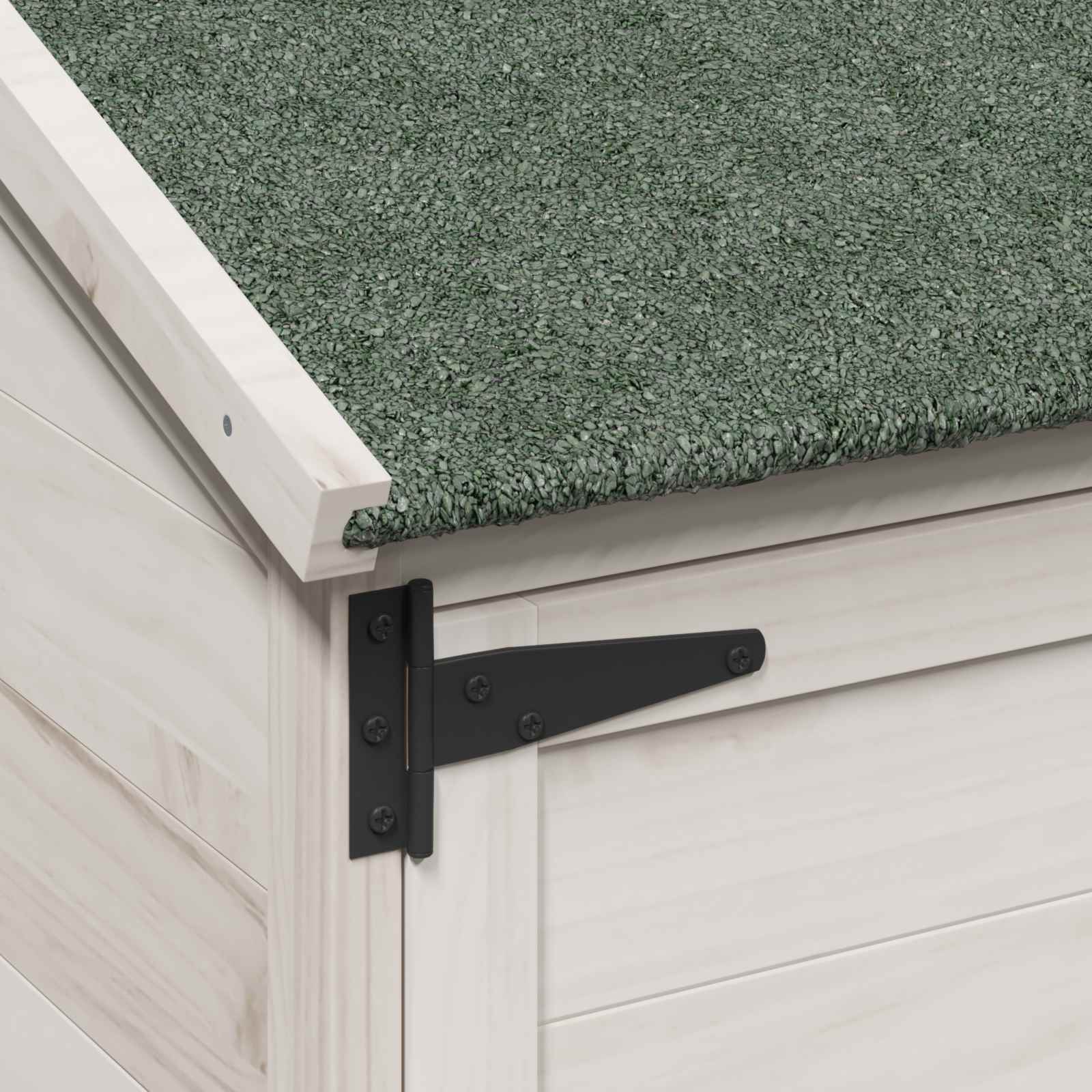 vidaXL Shed ogrodowy Biały 106,5 x 56 x 113,5 cm Drewno Świerkowe