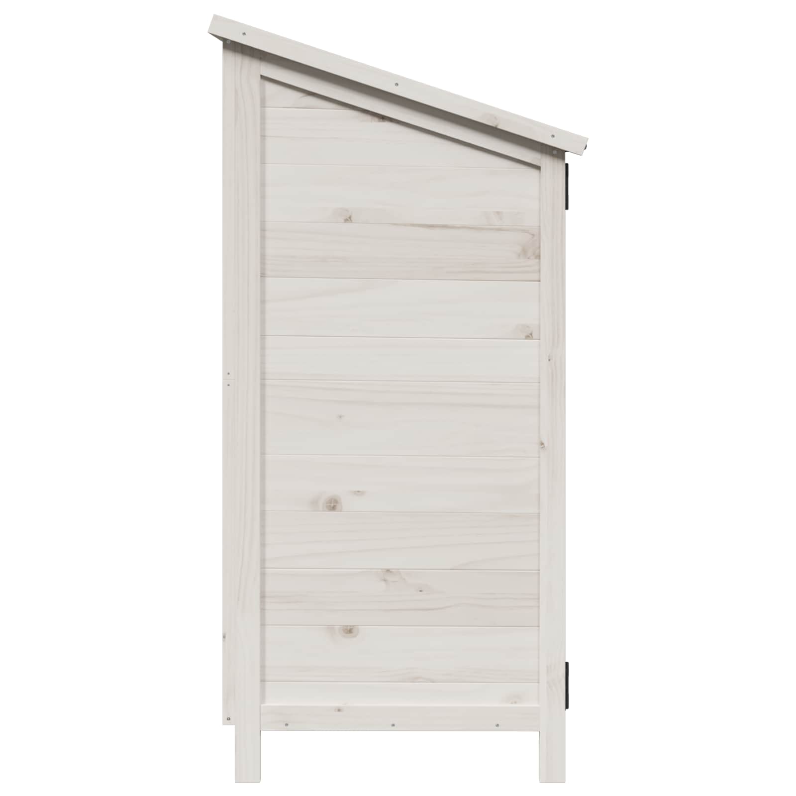 vidaXL Shed ogrodowy Biały 106,5 x 56 x 113,5 cm Drewno Świerkowe