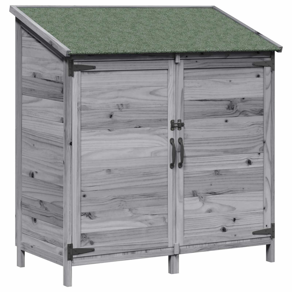 vidaXL Shed ogrodowy Szary 106,5 x 56 x 113,5 cm Drewno Świerkowe