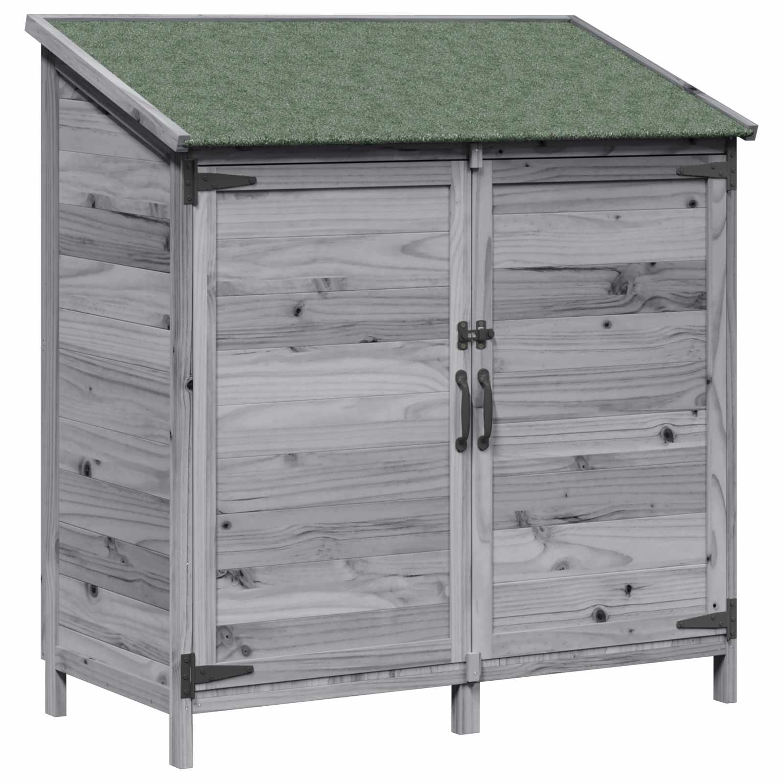 vidaXL Shed ogrodowy Szary 106,5 x 56 x 113,5 cm Drewno Świerkowe