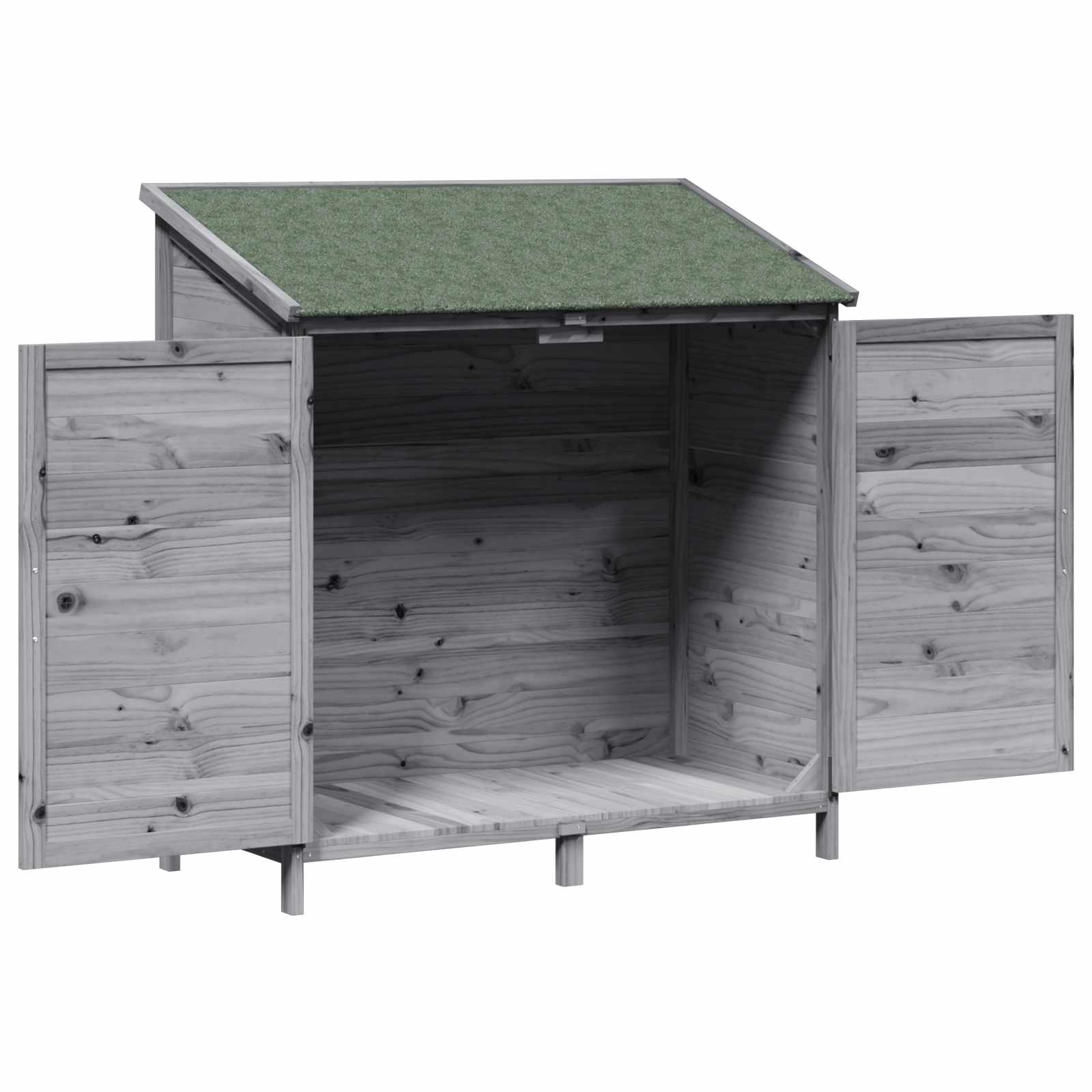 vidaXL Shed ogrodowy Szary 106,5 x 56 x 113,5 cm Drewno Świerkowe