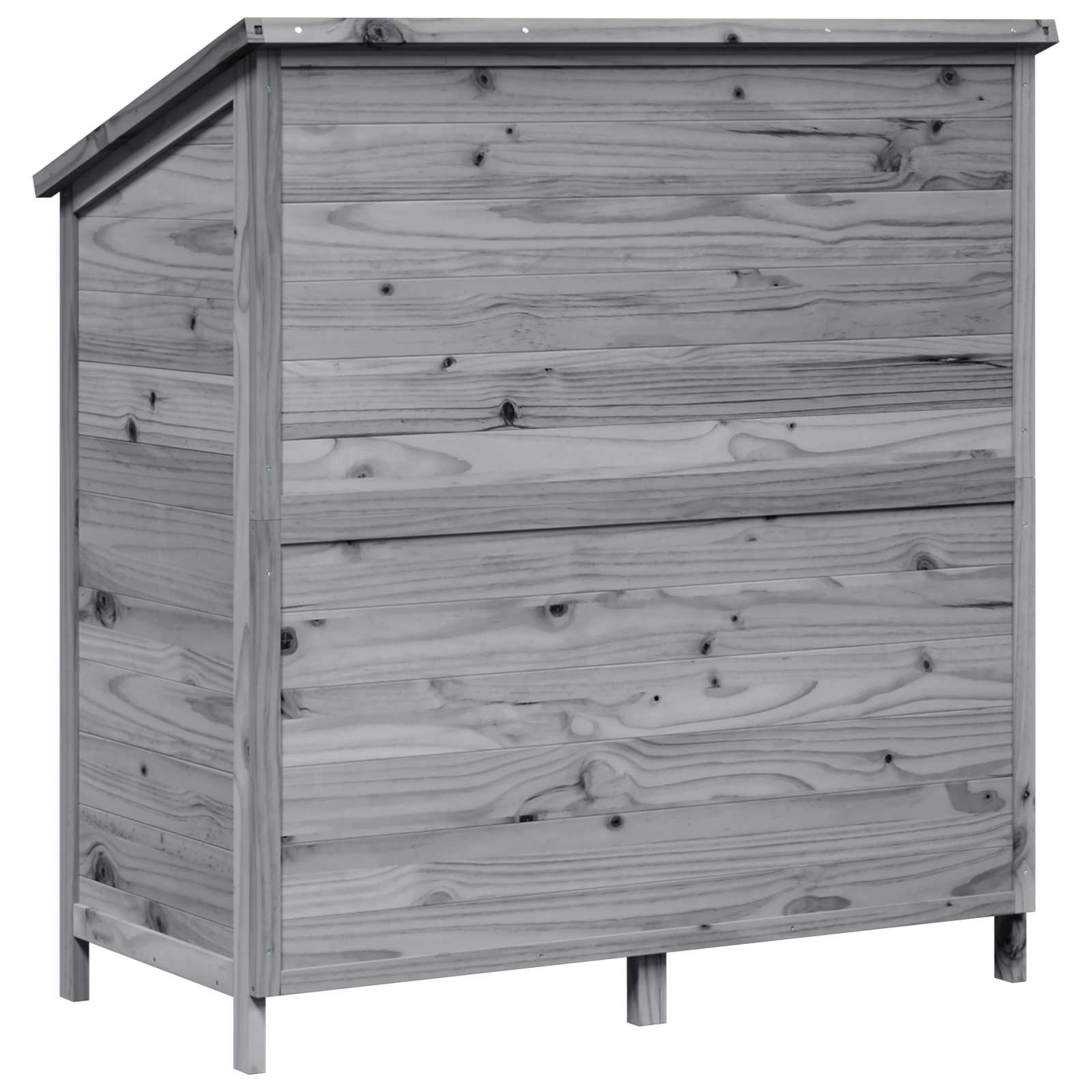 vidaXL Shed ogrodowy Szary 106,5 x 56 x 113,5 cm Drewno Świerkowe