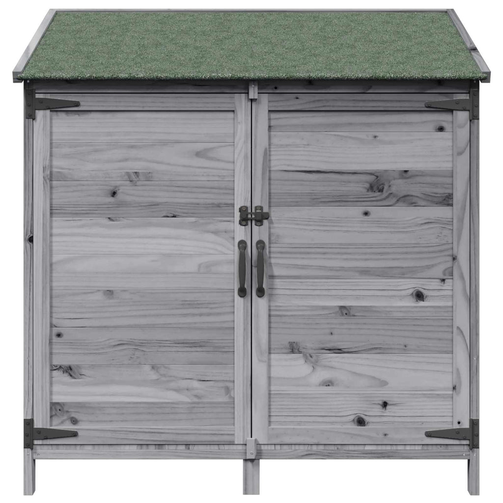 vidaXL Shed ogrodowy Szary 106,5 x 56 x 113,5 cm Drewno Świerkowe