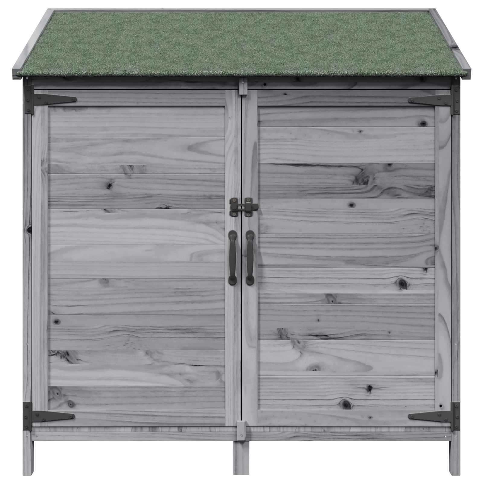 vidaXL Shed ogrodowy Szary 106,5 x 56 x 113,5 cm Drewno Świerkowe