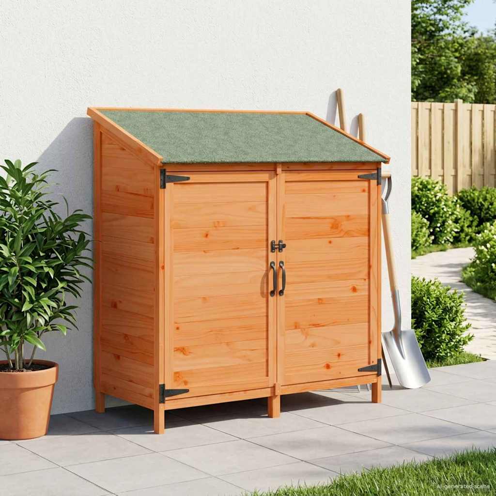 vidaXL Shed ogrodowy brązowy 106,5 x 56 x 113,5 cm Drewno Świerkowe