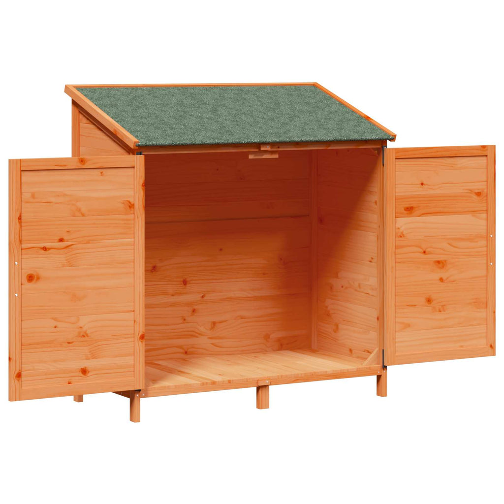 vidaXL Shed ogrodowy brązowy 106,5 x 56 x 113,5 cm Drewno Świerkowe