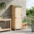 vidaXL Shed ogrodowy naturalny 59,5 x 56 x 176,5 cm Drewno Świerkowe