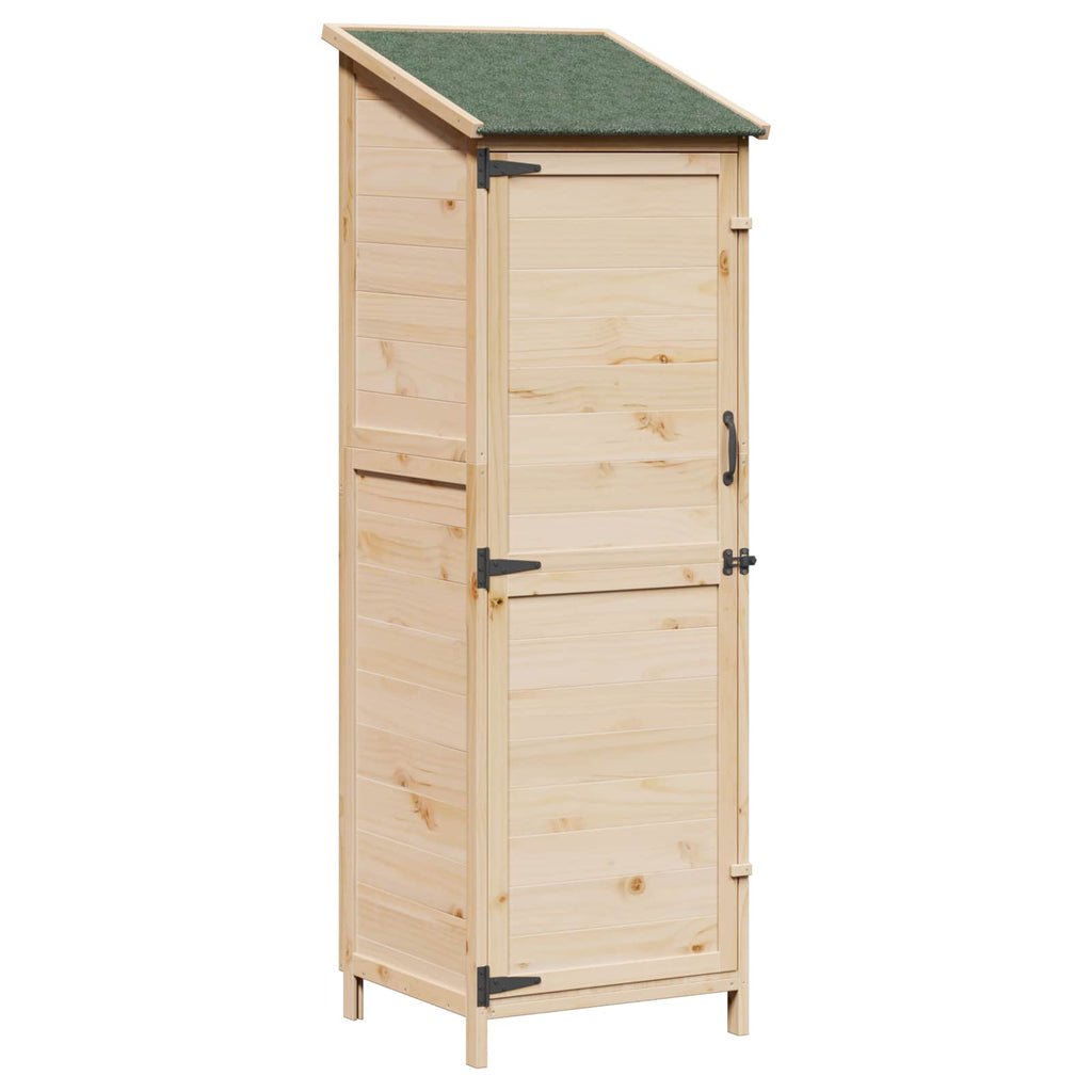 vidaXL Shed ogrodowy naturalny 59,5 x 56 x 176,5 cm Drewno Świerkowe