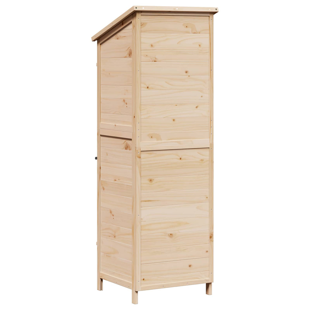 vidaXL Shed ogrodowy naturalny 59,5 x 56 x 176,5 cm Drewno Świerkowe