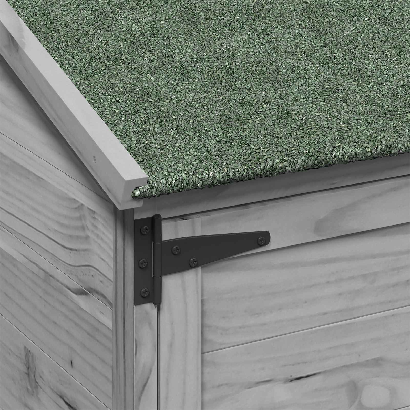 vidaXL Shed ogrodowy Szary 59,5 x 56 x 176,5 cm Drewno Świerkowe