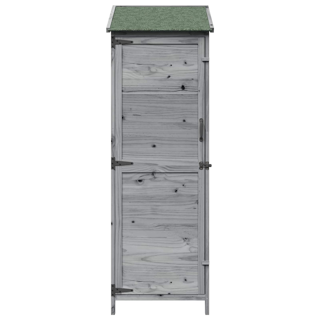 vidaXL Shed ogrodowy Szary 59,5 x 56 x 176,5 cm Drewno Świerkowe