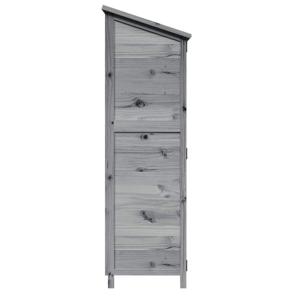 vidaXL Shed ogrodowy Szary 59,5 x 56 x 176,5 cm Drewno Świerkowe