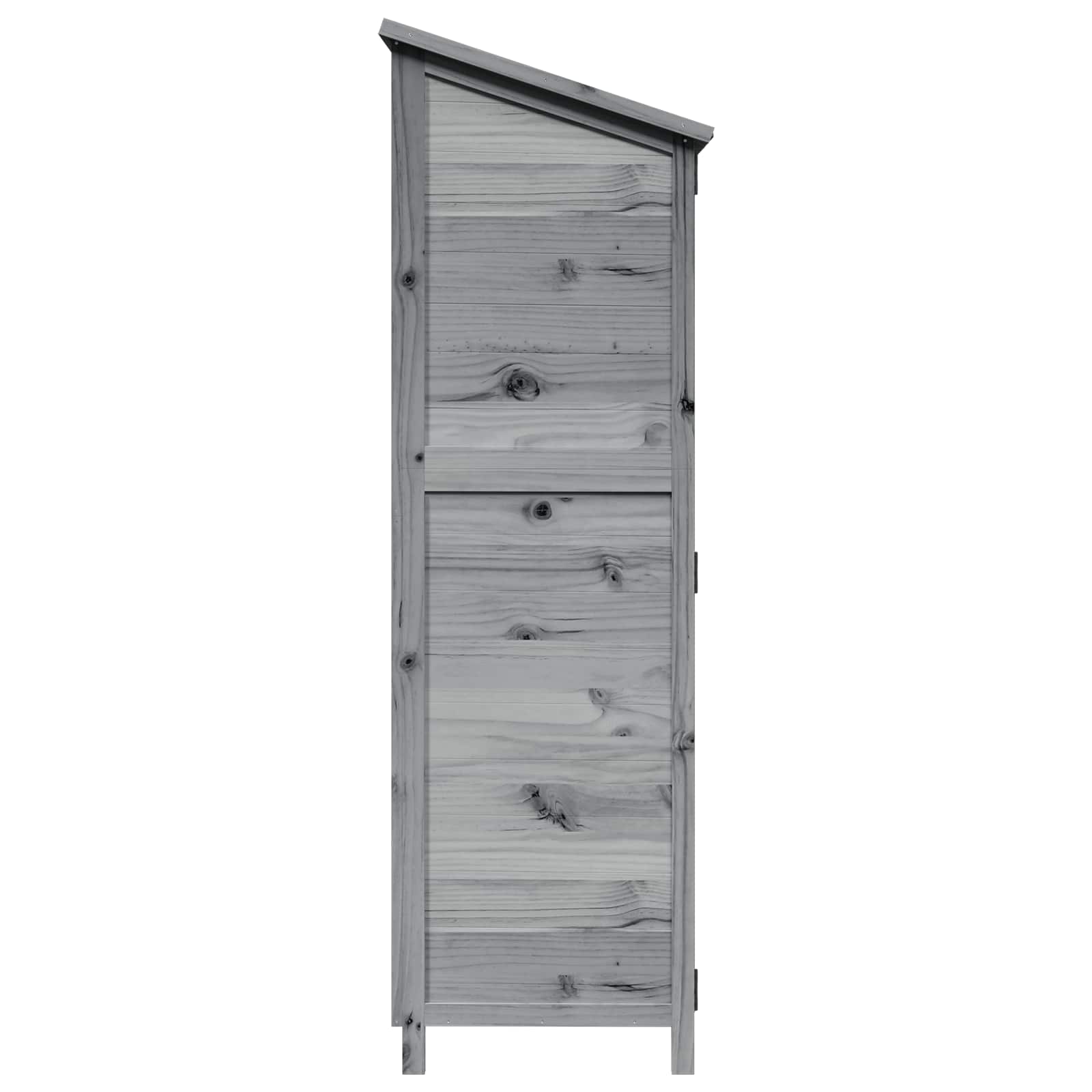 vidaXL Shed ogrodowy Szary 59,5 x 56 x 176,5 cm Drewno Świerkowe