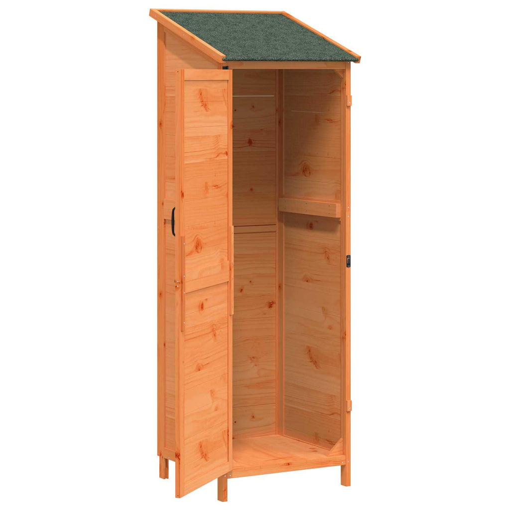 vidaXL Shed ogrodowy brązowy 59,5 x 56 x 176,5 cm Drewno Świerkowe