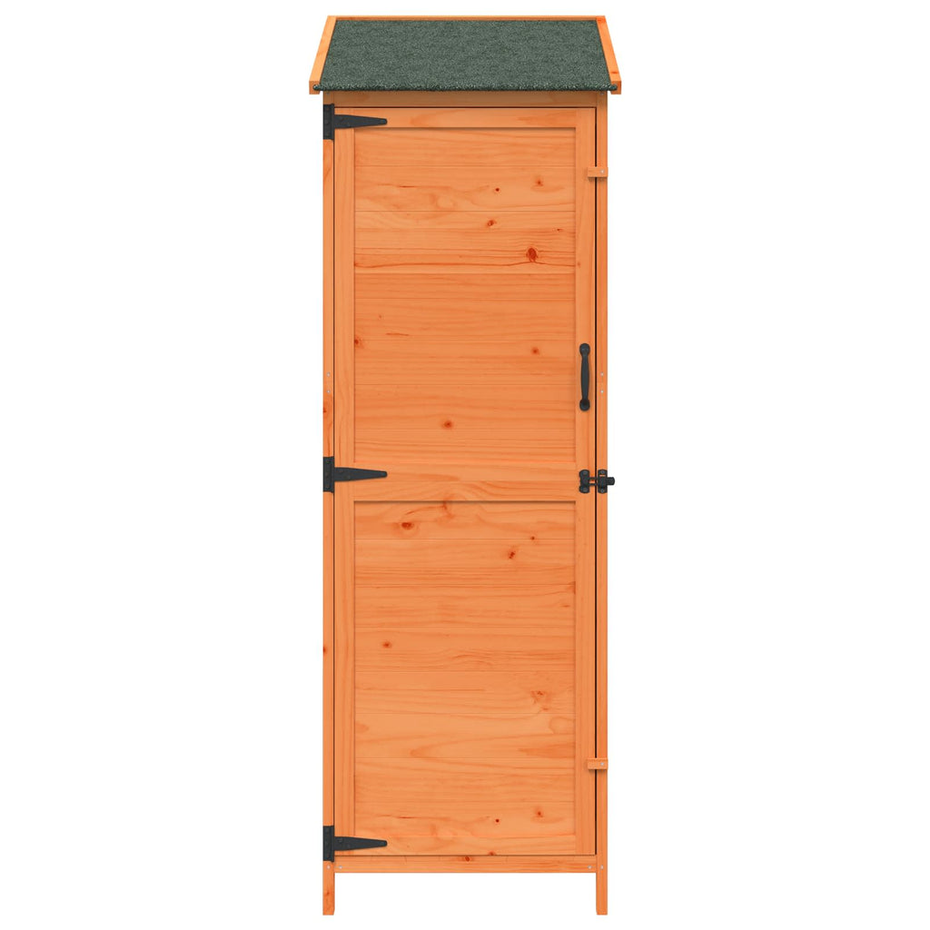 vidaXL Shed ogrodowy brązowy 59,5 x 56 x 176,5 cm Drewno Świerkowe