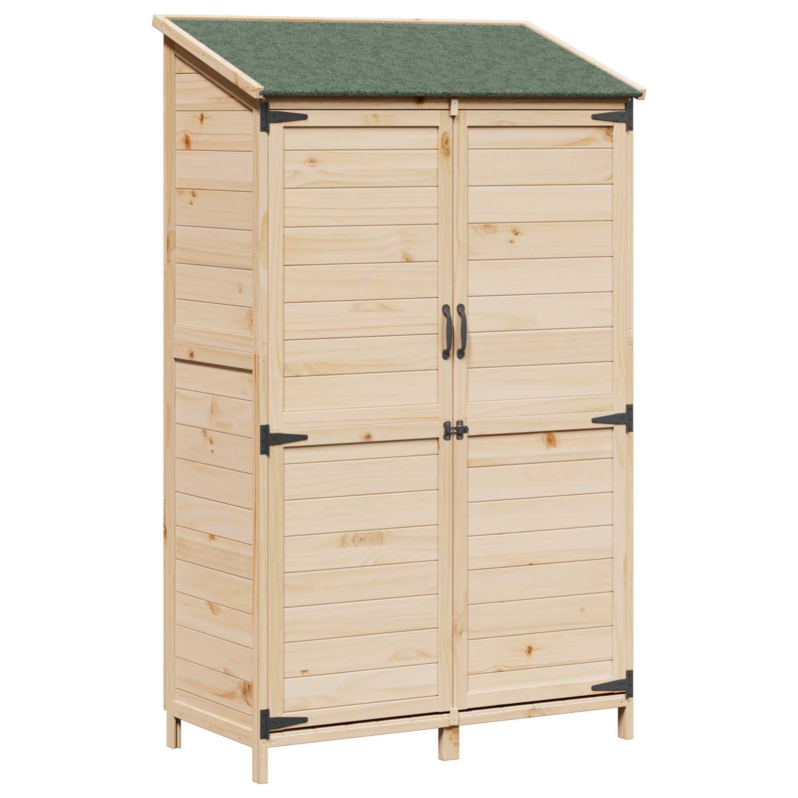 vidaXL Shed ogrodowy naturalny 106,5 x 56 x 176 cm Drewno Świerkowe