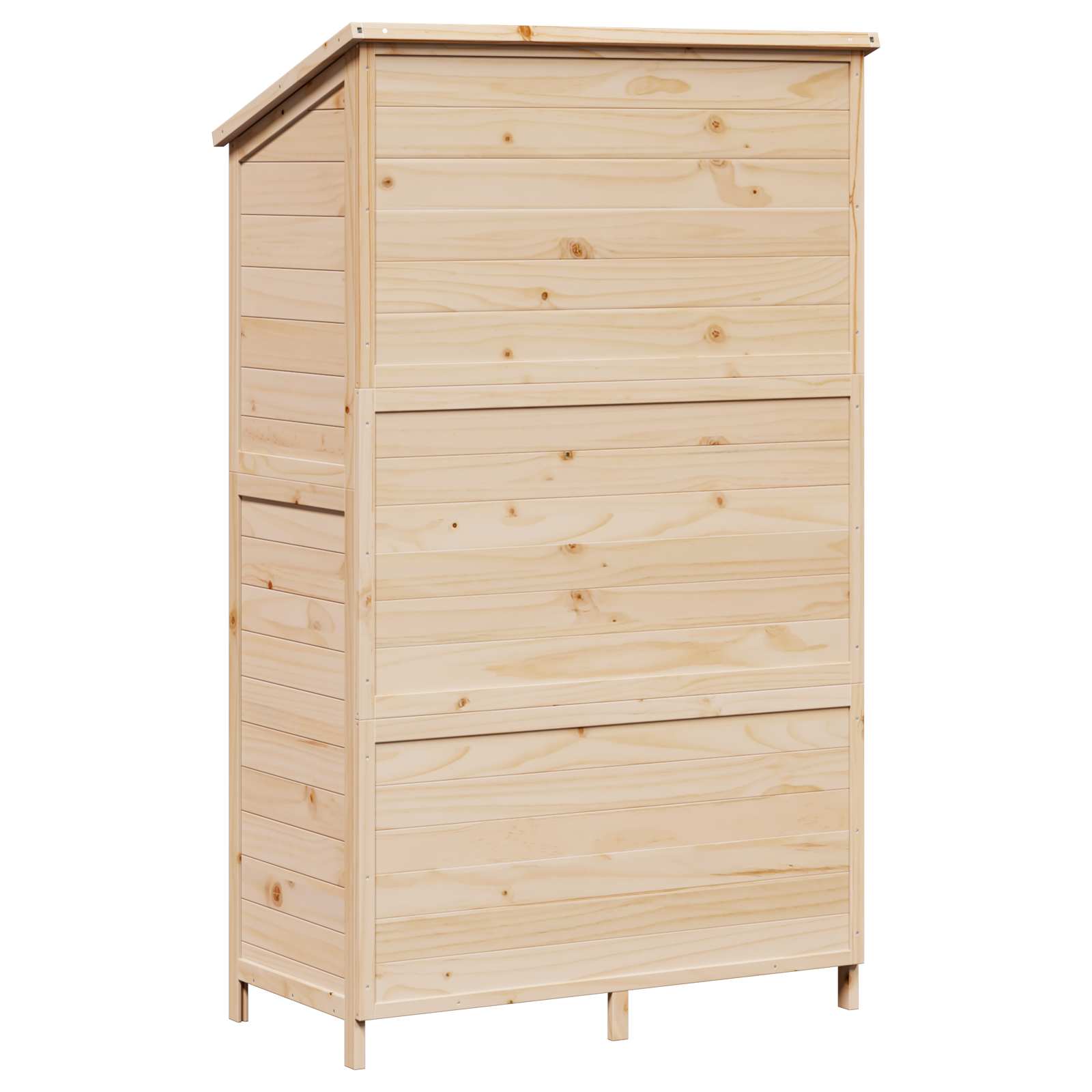 vidaXL Shed ogrodowy naturalny 106,5 x 56 x 176 cm Drewno Świerkowe