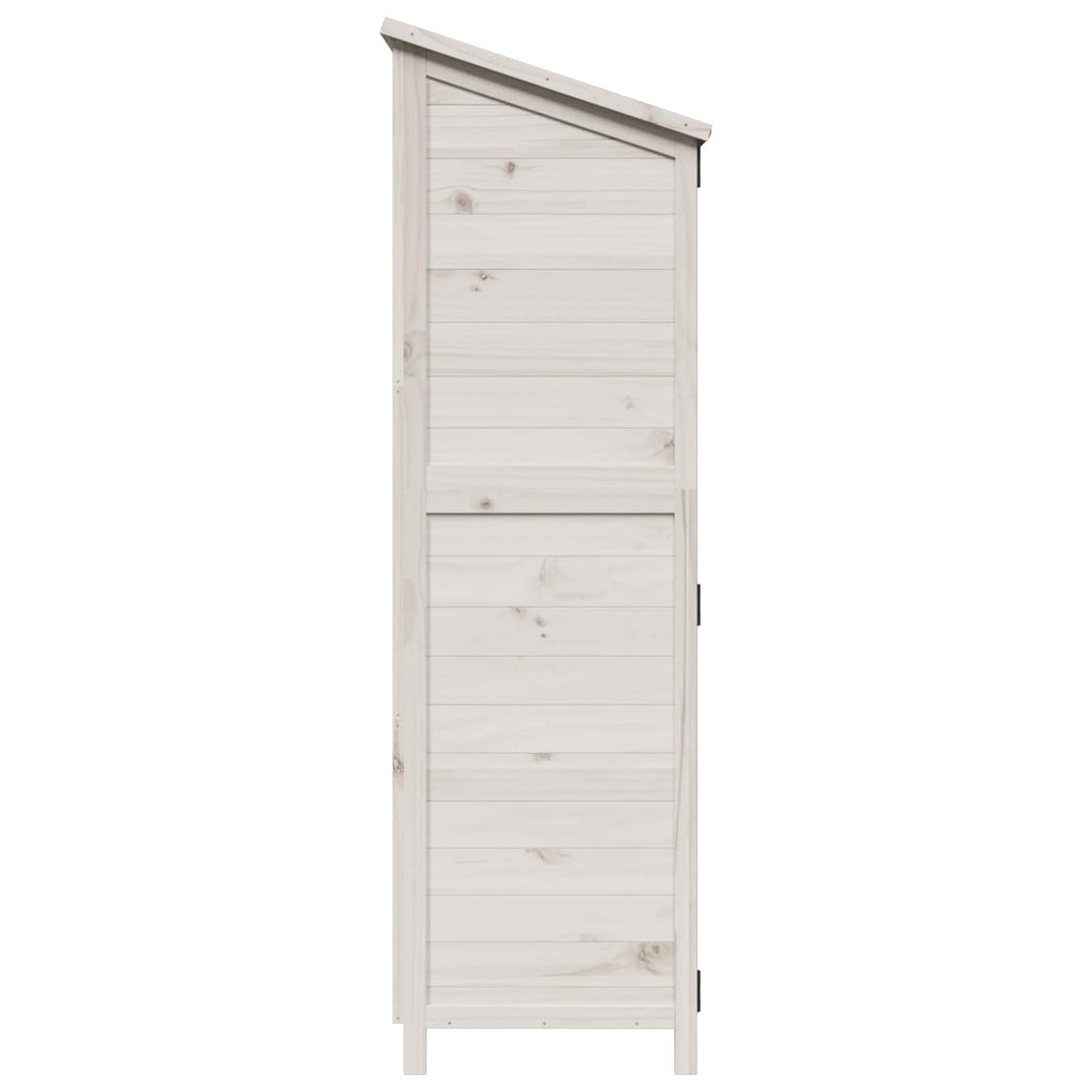 vidaXL Shed ogrodowy Biały 106,5 x 56 x 176 cm Drewno Świerkowe