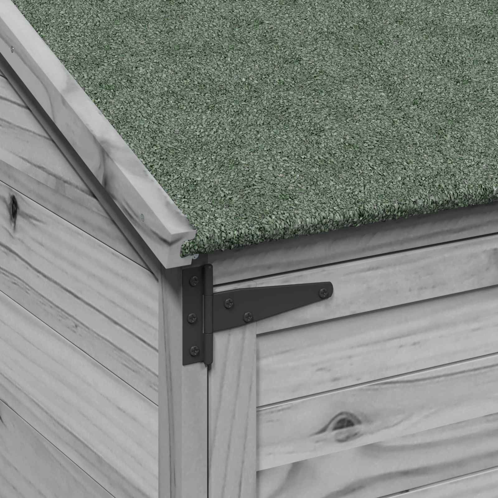vidaXL Shed ogrodowy Szary 106,5 x 56 x 176 cm Drewno Świerkowe