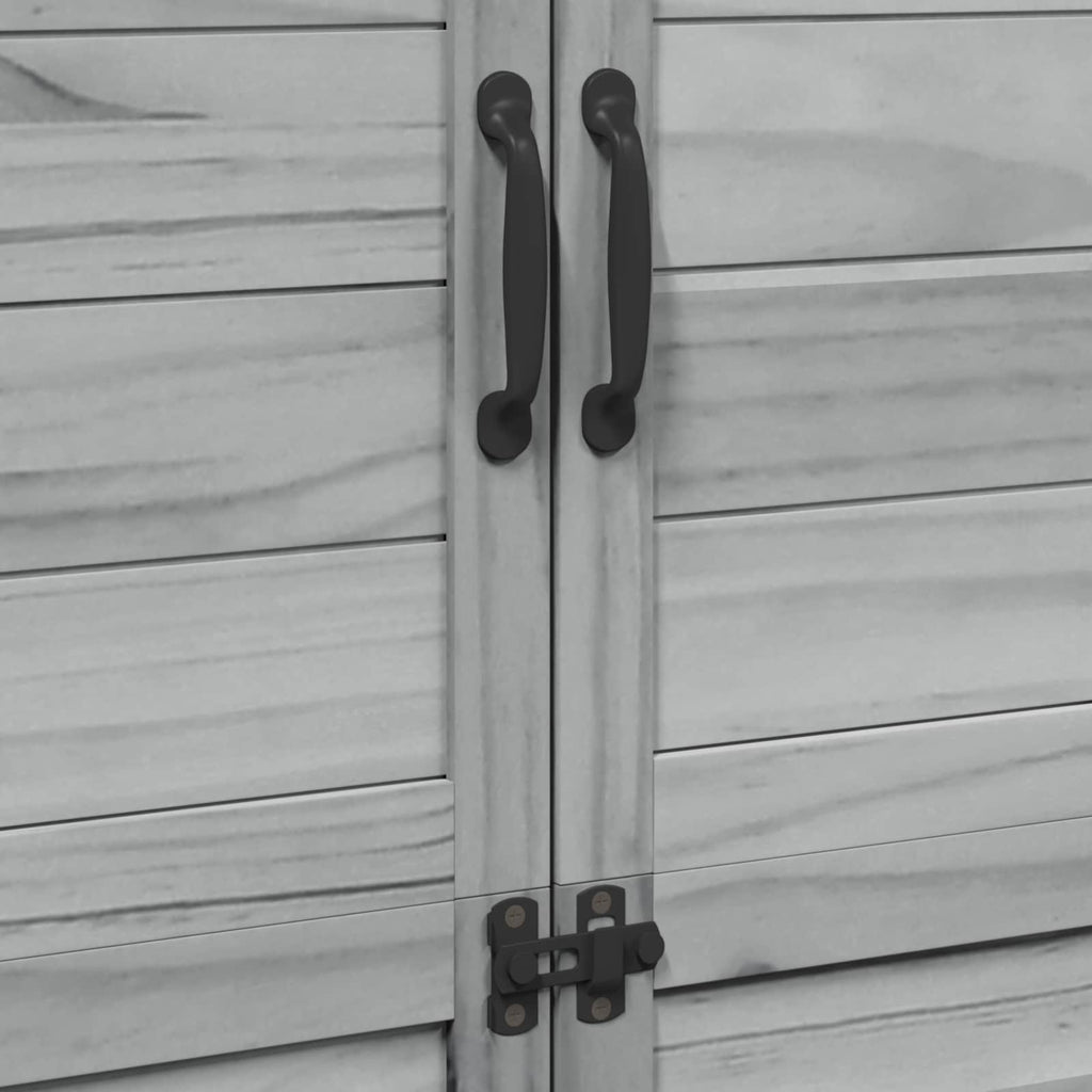 vidaXL Shed ogrodowy Szary 106,5 x 56 x 176 cm Drewno Świerkowe