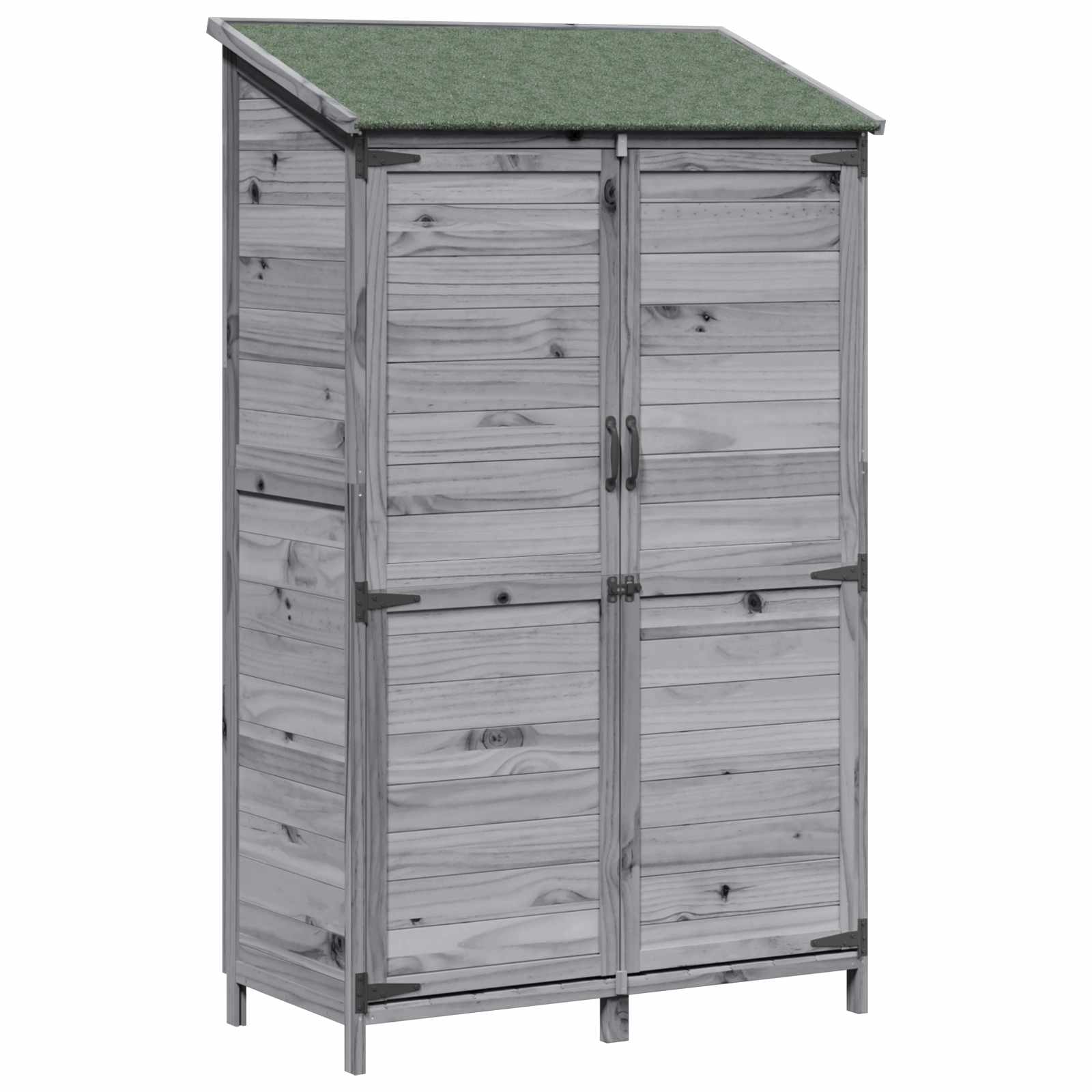 vidaXL Shed ogrodowy Szary 106,5 x 56 x 176 cm Drewno Świerkowe