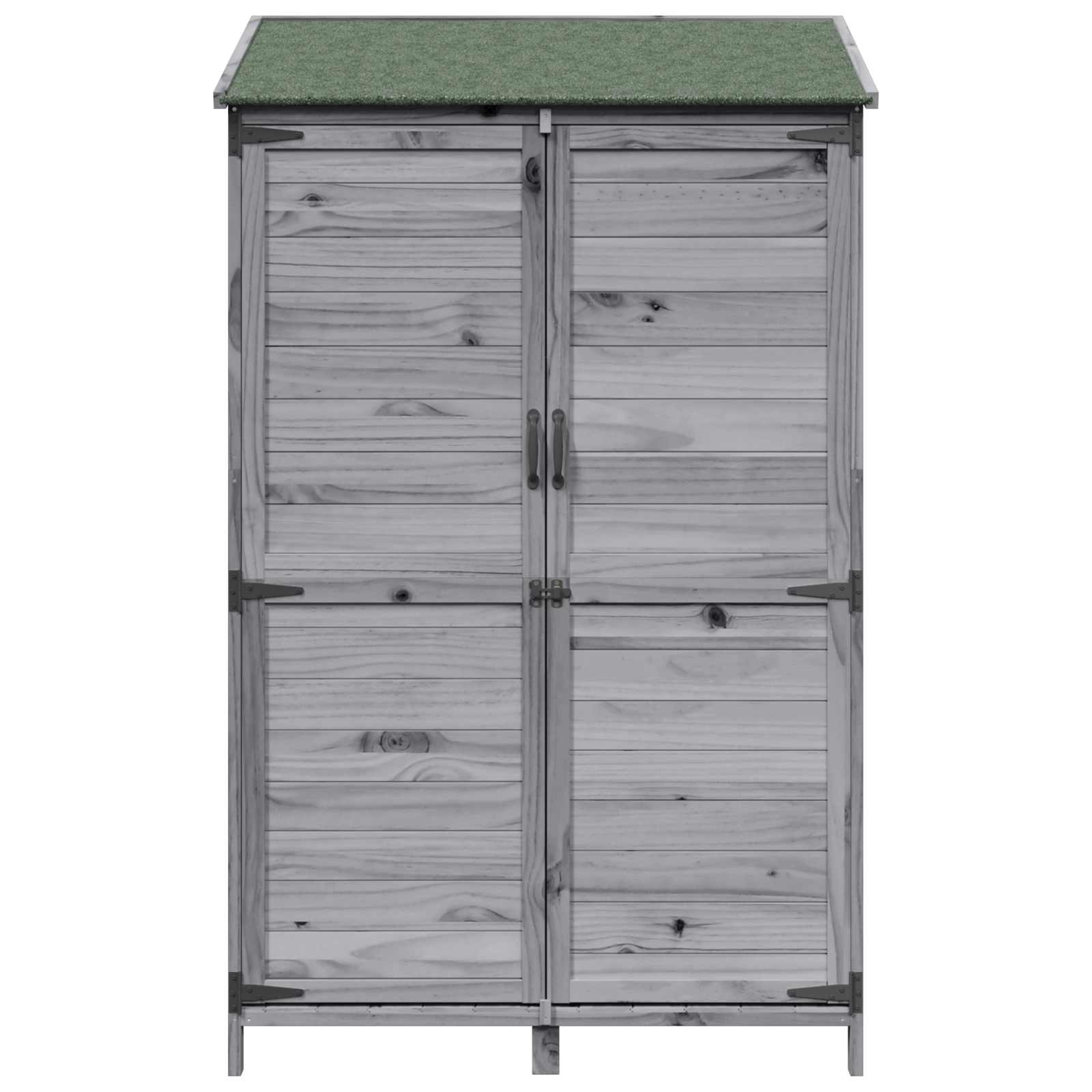 vidaXL Shed ogrodowy Szary 106,5 x 56 x 176 cm Drewno Świerkowe