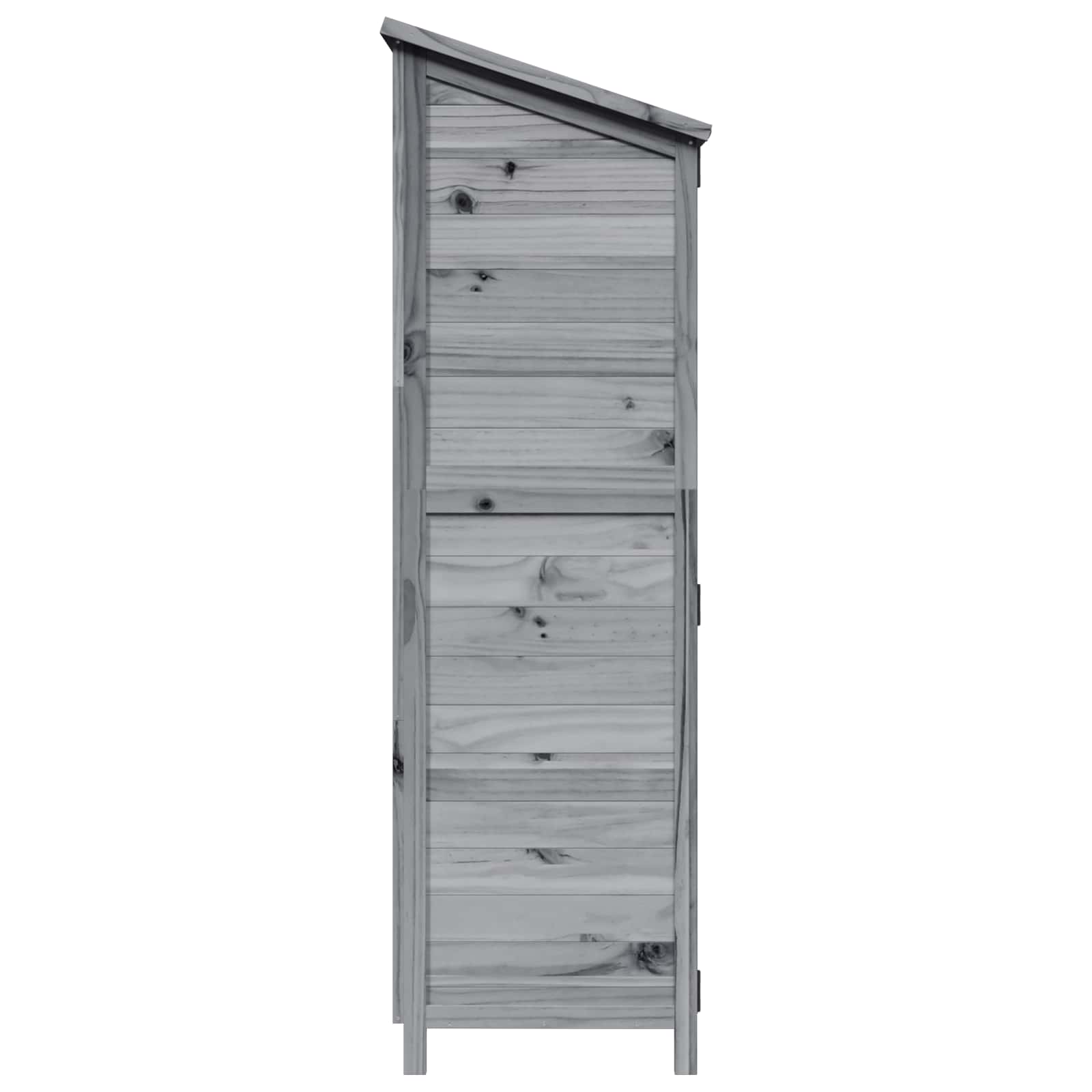 vidaXL Shed ogrodowy Szary 106,5 x 56 x 176 cm Drewno Świerkowe