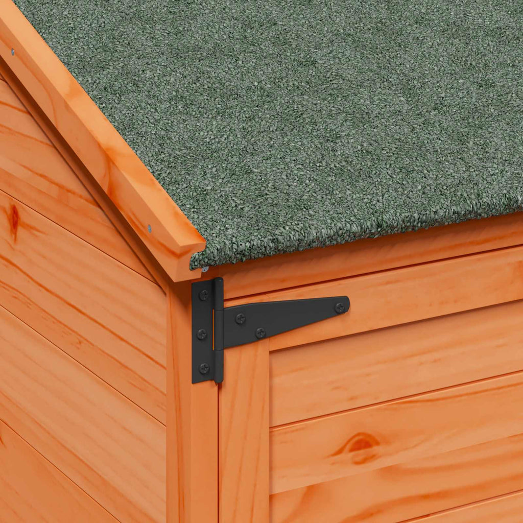 vidaXL Shed ogrodowy brązowy 106,5 x 56 x 176 cm Drewno Świerkowe