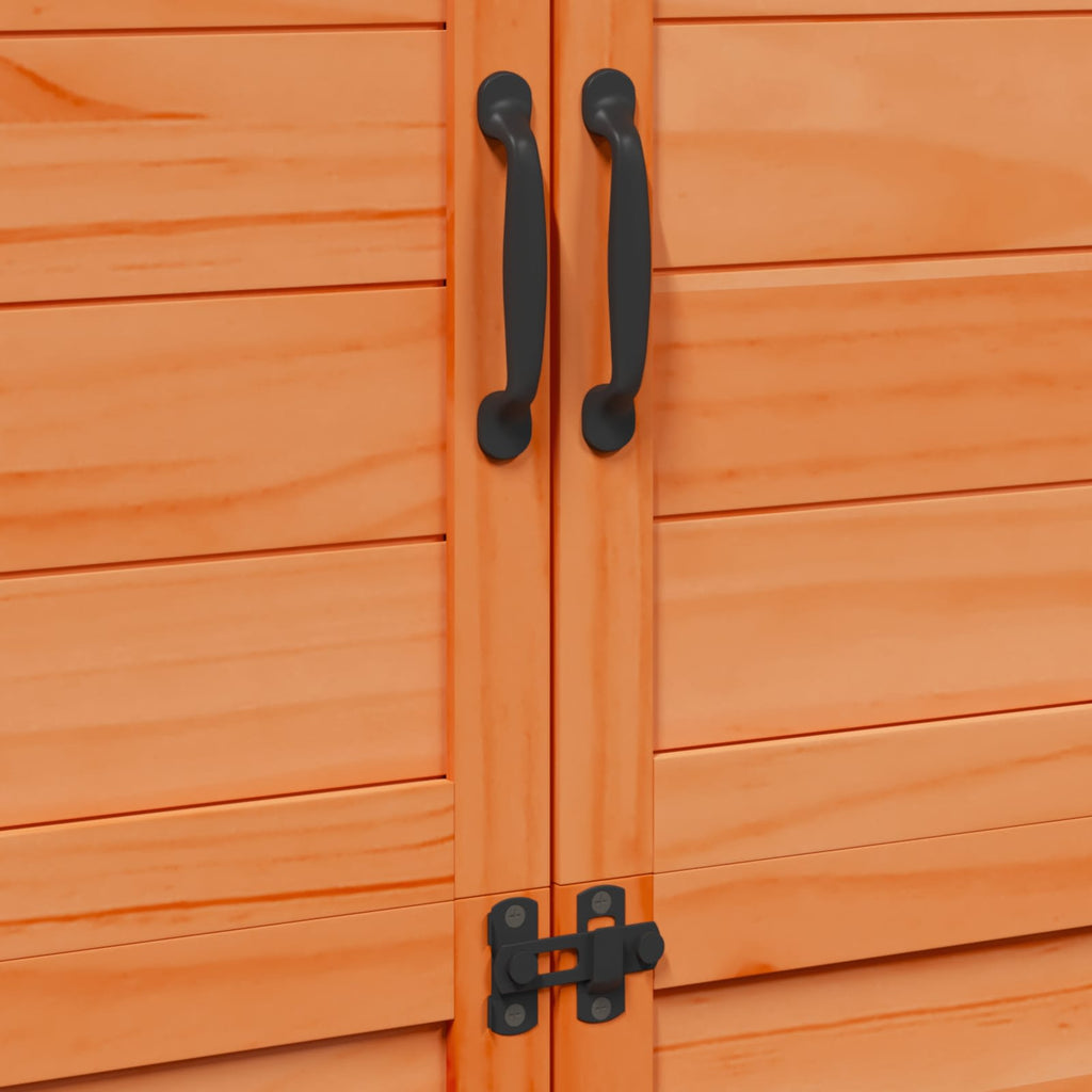vidaXL Shed ogrodowy brązowy 106,5 x 56 x 176 cm Drewno Świerkowe