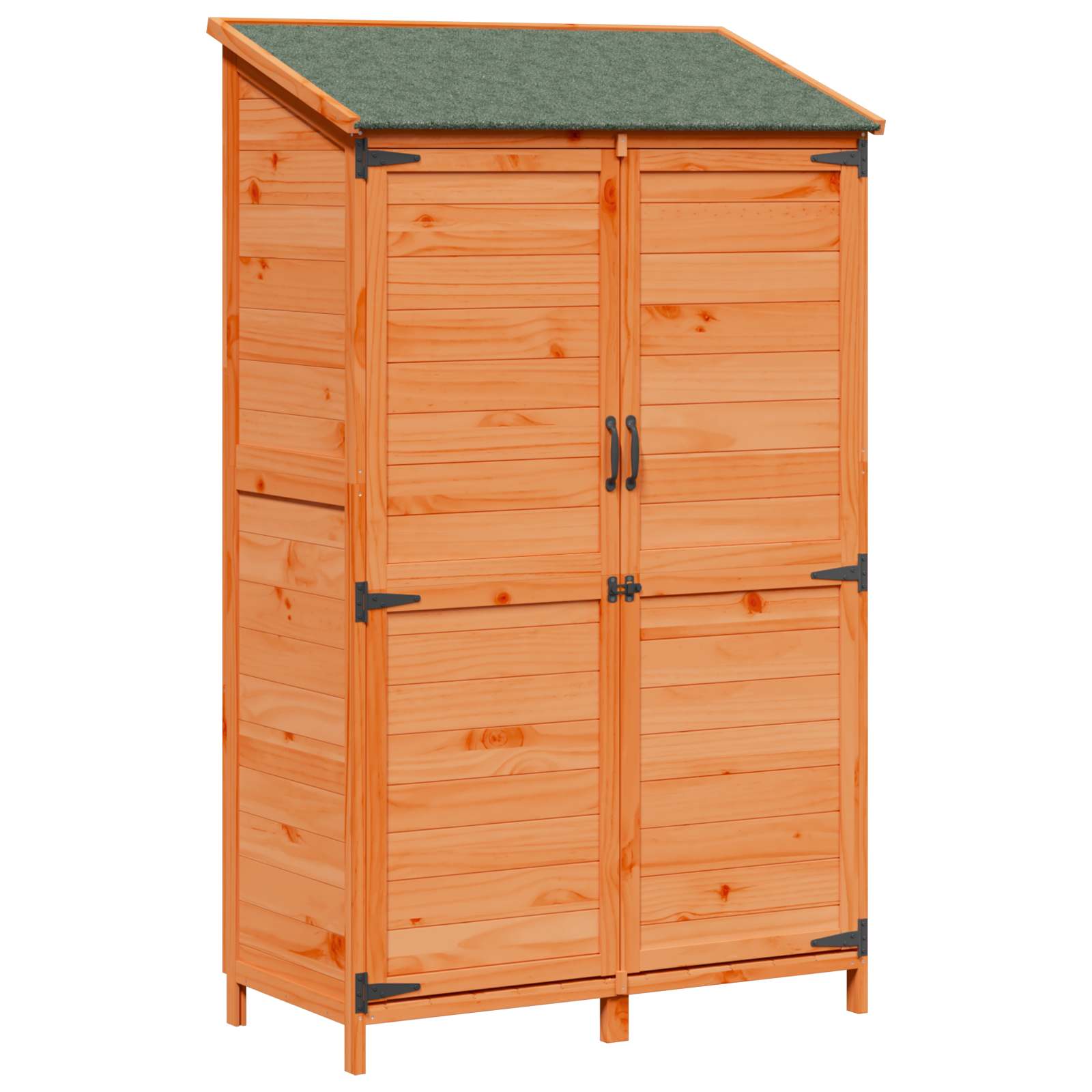 vidaXL Shed ogrodowy brązowy 106,5 x 56 x 176 cm Drewno Świerkowe