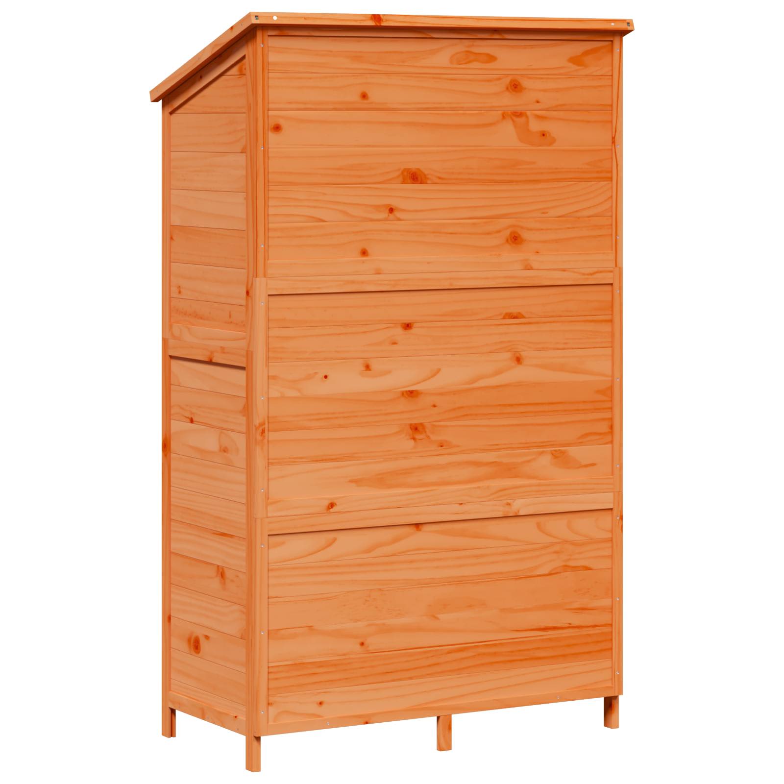 vidaXL Shed ogrodowy brązowy 106,5 x 56 x 176 cm Drewno Świerkowe