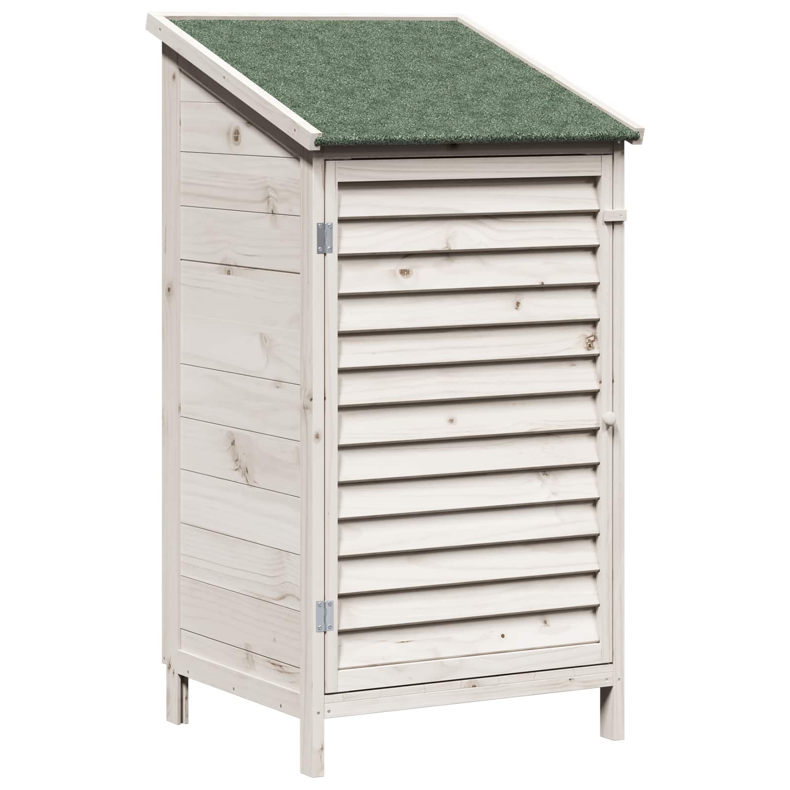 vidaXL Shed ogrodowy Biały 59 x 56 x 113,5 cm Drewno Świerkowe