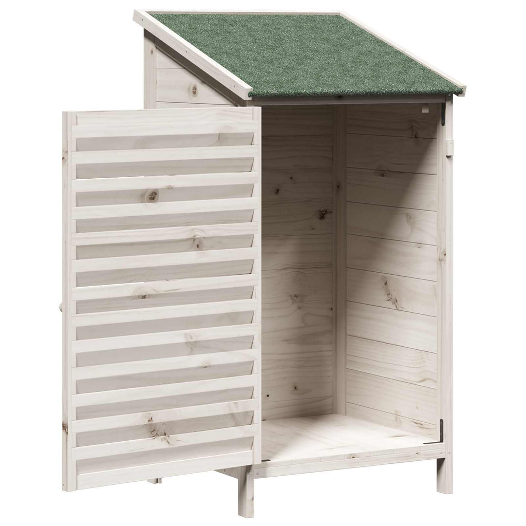 vidaXL Shed ogrodowy Biały 59 x 56 x 113,5 cm Drewno Świerkowe