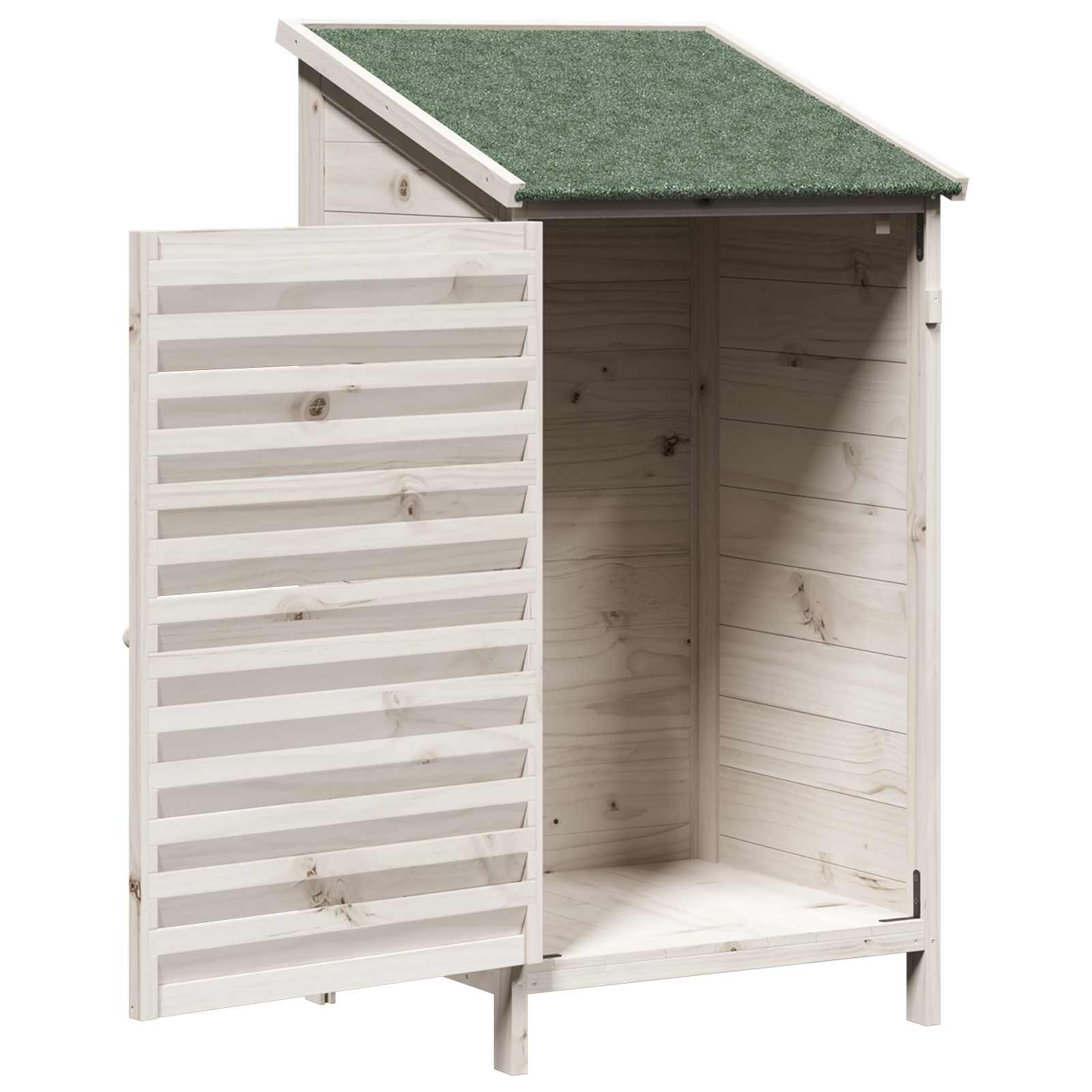 vidaXL Shed ogrodowy Biały 59 x 56 x 113,5 cm Drewno Świerkowe