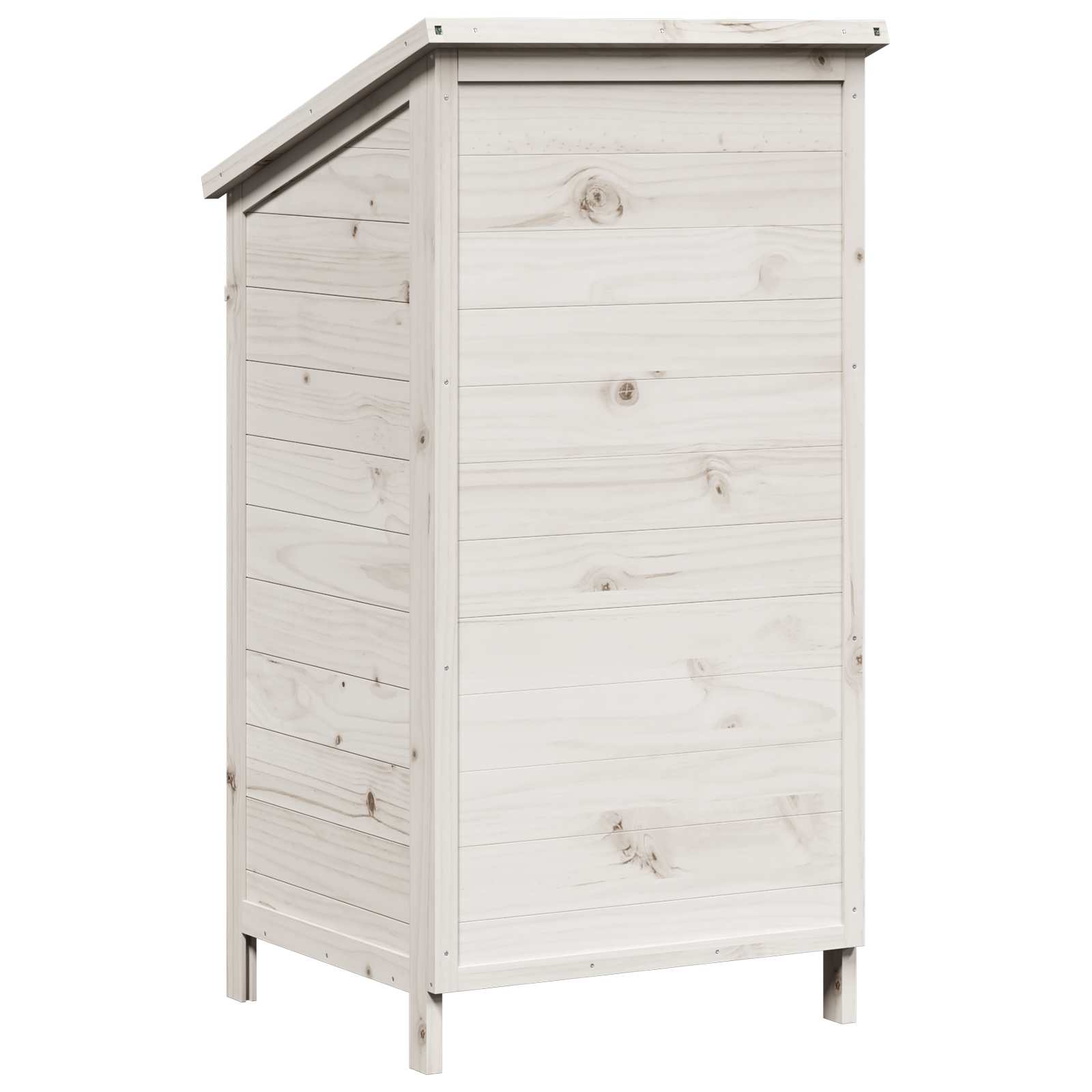 vidaXL Shed ogrodowy Biały 59 x 56 x 113,5 cm Drewno Świerkowe