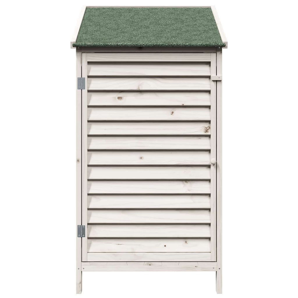 vidaXL Shed ogrodowy Biały 59 x 56 x 113,5 cm Drewno Świerkowe