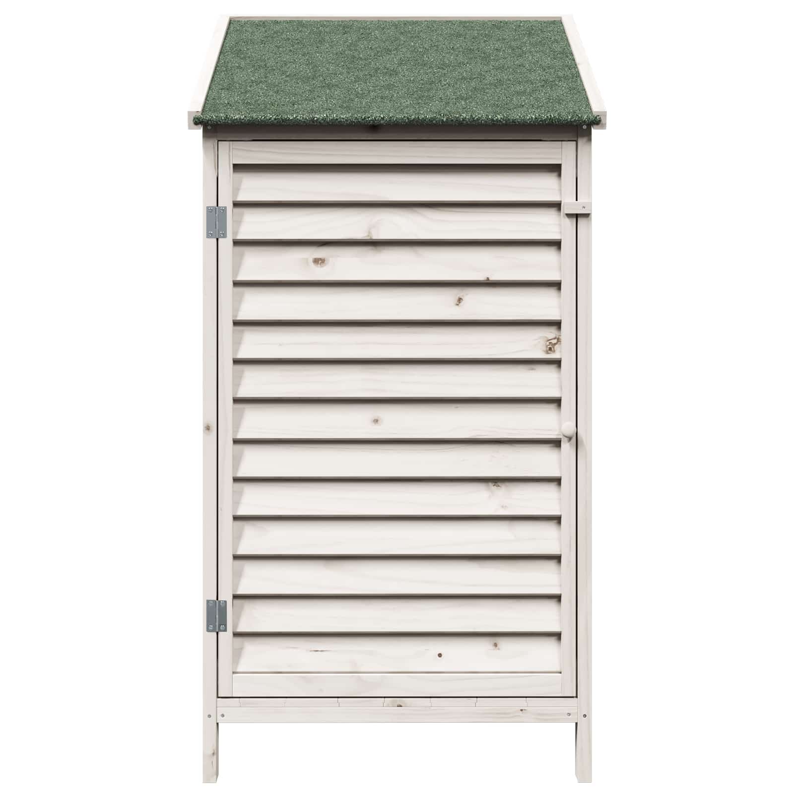 vidaXL Shed ogrodowy Biały 59 x 56 x 113,5 cm Drewno Świerkowe