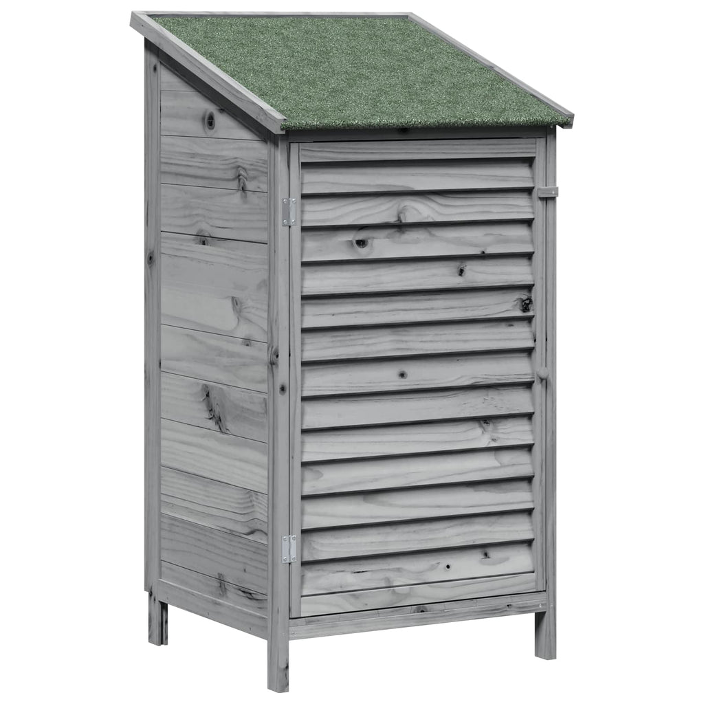 vidaXL Shed ogrodowy Szary 59 x 56 x 113,5 cm Drewno Świerkowe