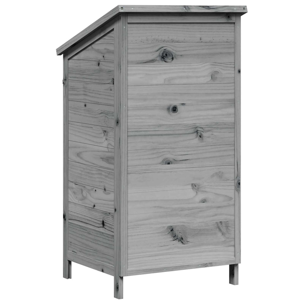 vidaXL Shed ogrodowy Szary 59 x 56 x 113,5 cm Drewno Świerkowe