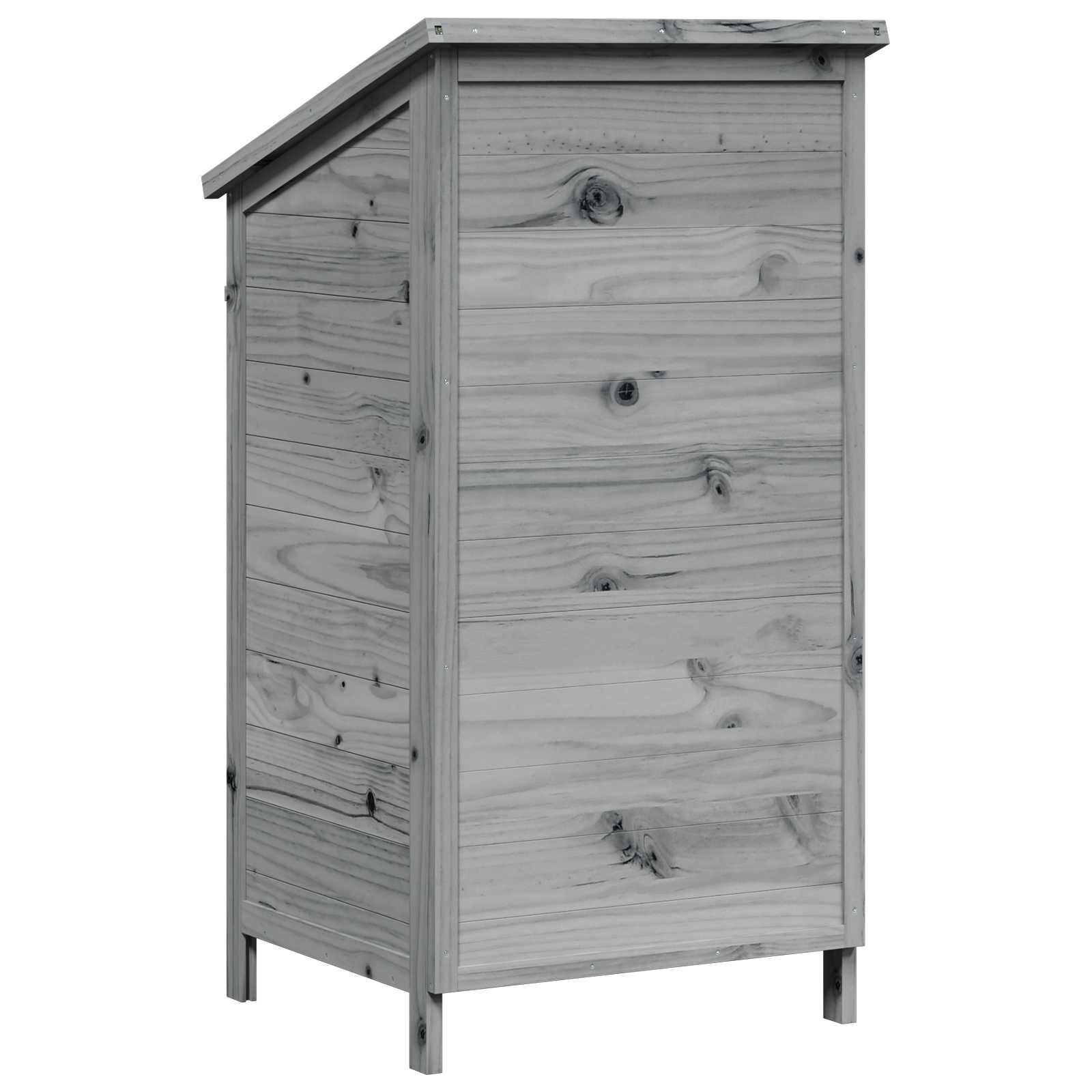 vidaXL Shed ogrodowy Szary 59 x 56 x 113,5 cm Drewno Świerkowe