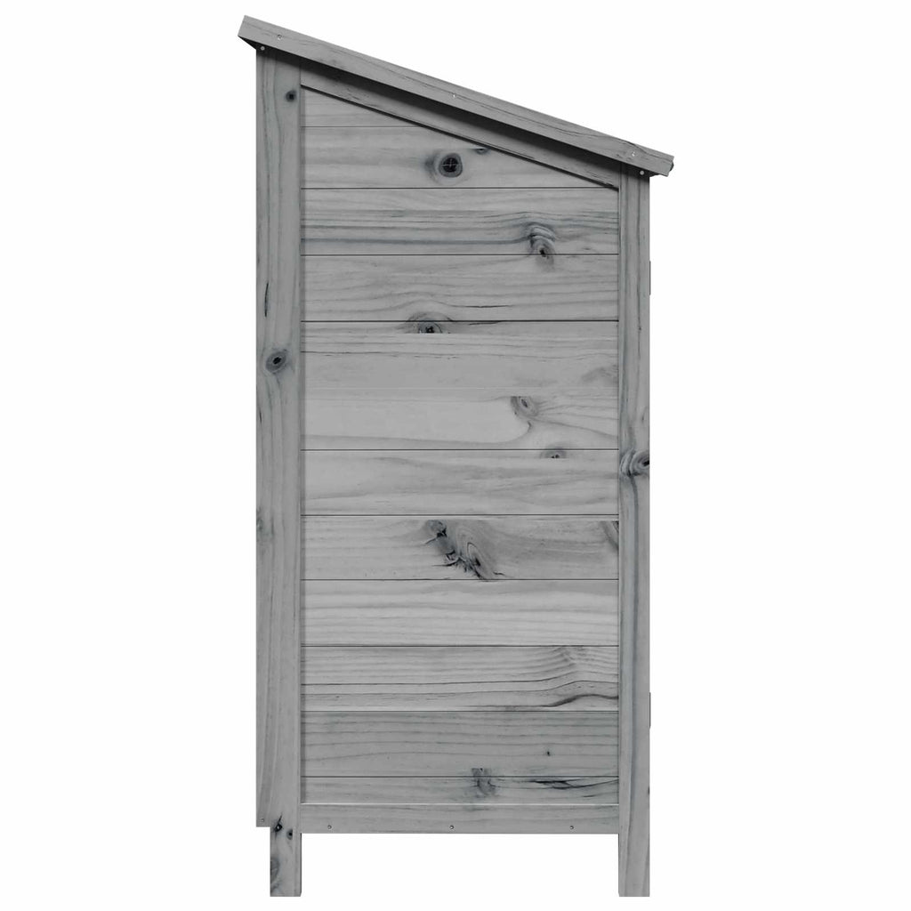vidaXL Shed ogrodowy Szary 59 x 56 x 113,5 cm Drewno Świerkowe