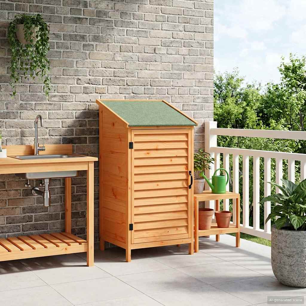 vidaXL Shed ogrodowy brązowy 59 x 56 x 113,5 cm Drewno Świerkowe